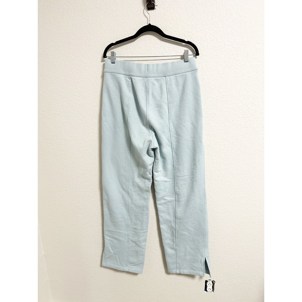 Alo Yoga Womens High Waist Free Time Straight Leg Sweatpants In Chalk Blue Large - Picture 3 of 4